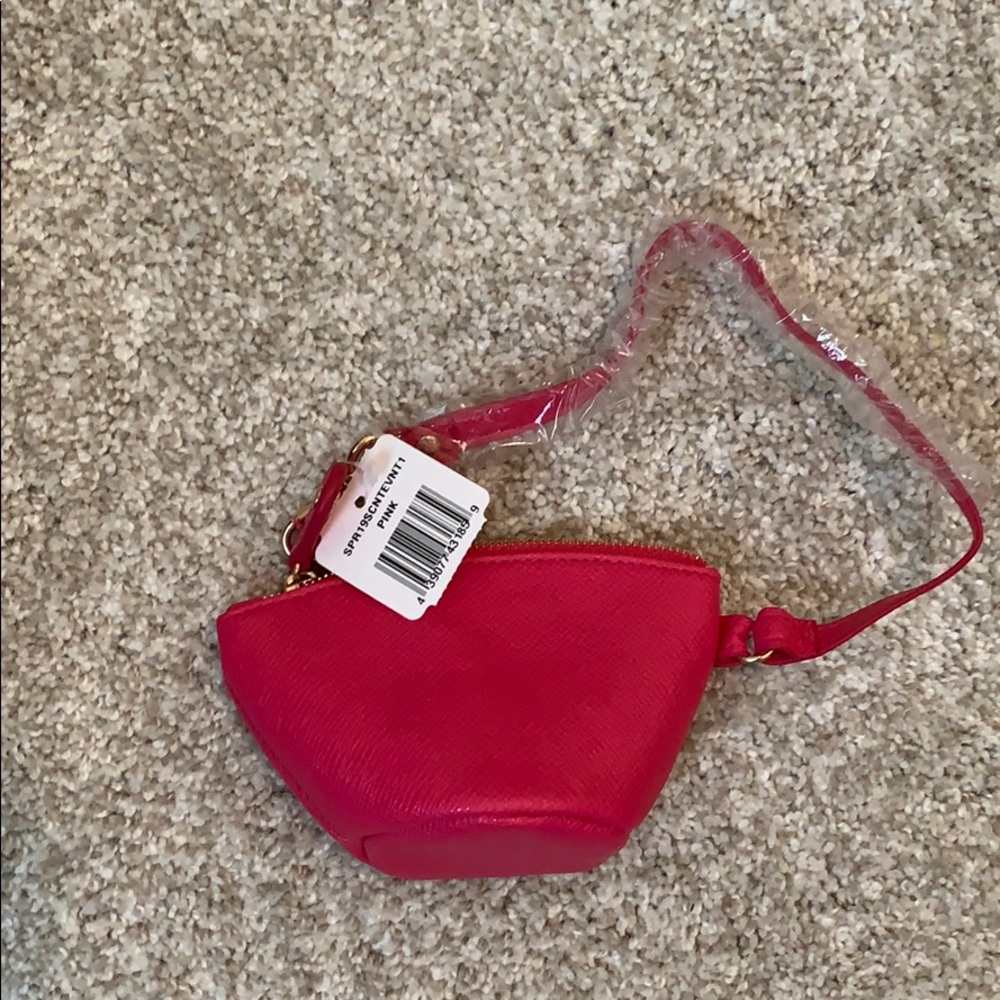 Small pink zip pouch